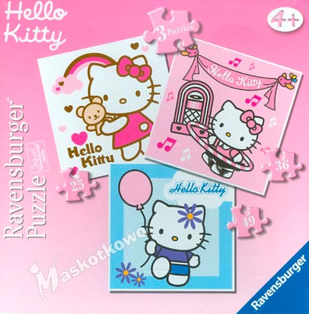 072170 Пазлы Hello Kitty  3 в1