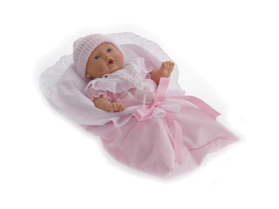 Кукла-младенец Мило в розовом